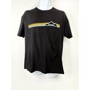 Columbia T Shirt Mens XL Black Mountain Graphic Outdoor Hiking Tee